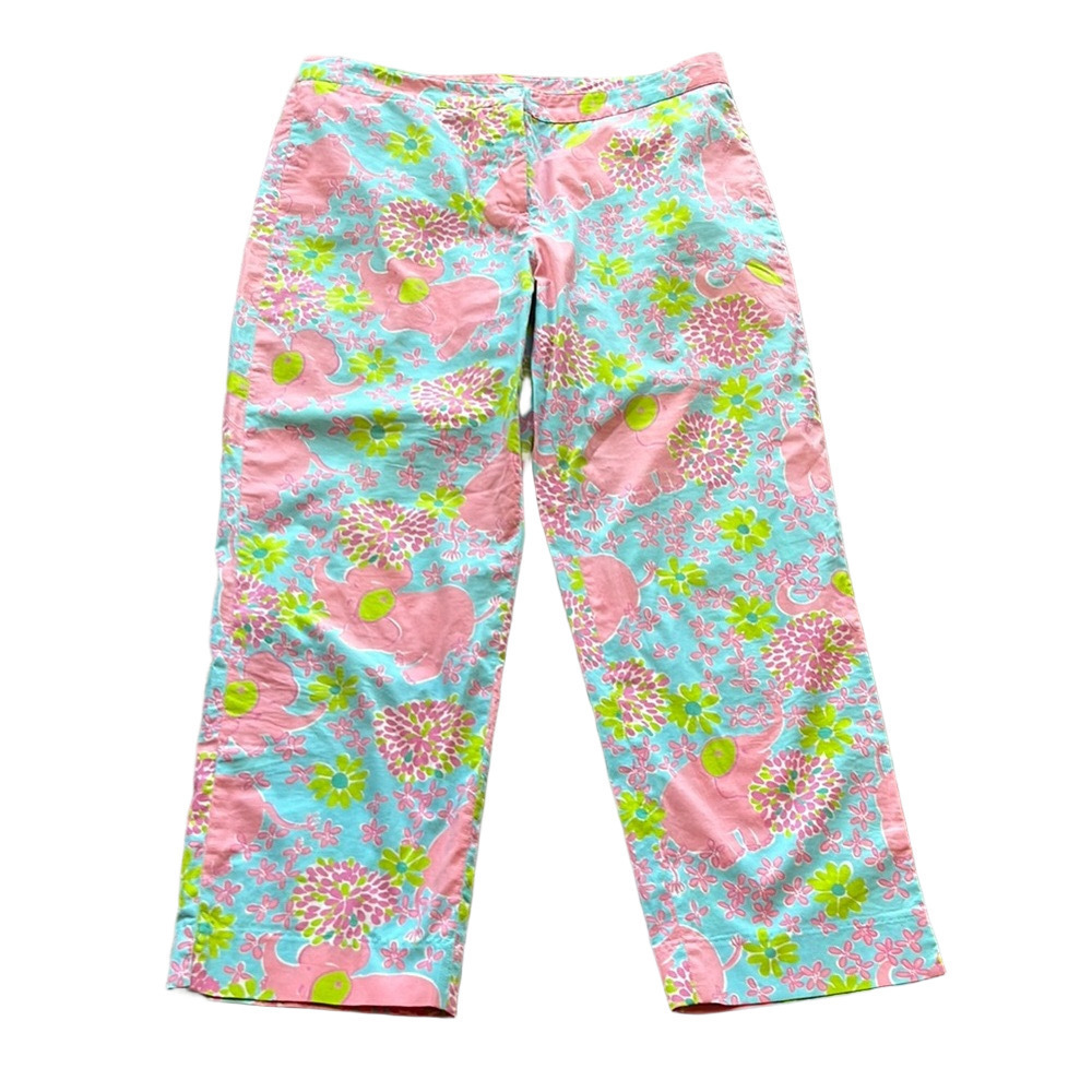 Lilly Pulitzer Casual Pink and Blue Bottoms - Size 6